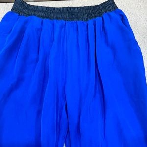 Blue Satin Pants